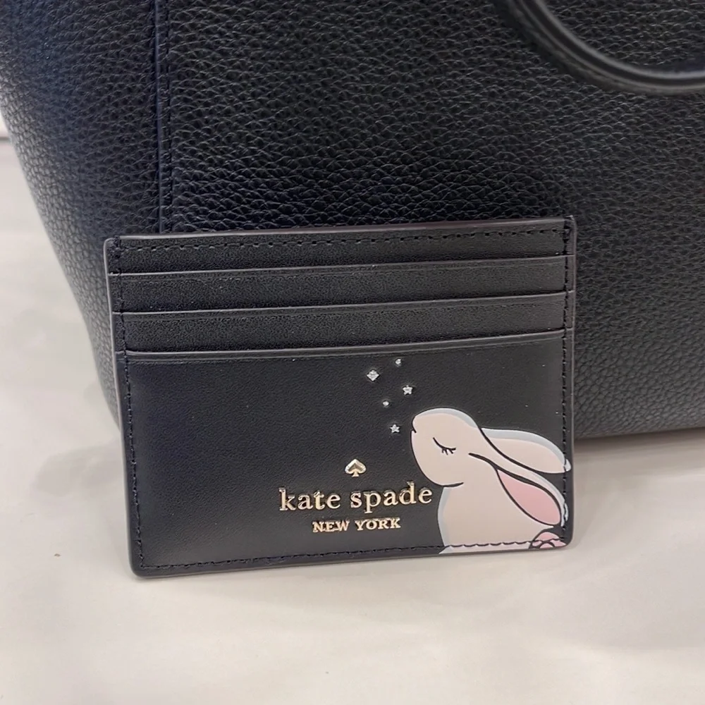 Kate Spade Bunbun Bunny Small Slim Card Holder Wallet

COLOR:
Black Multi
NWT - Picture 11 of 16